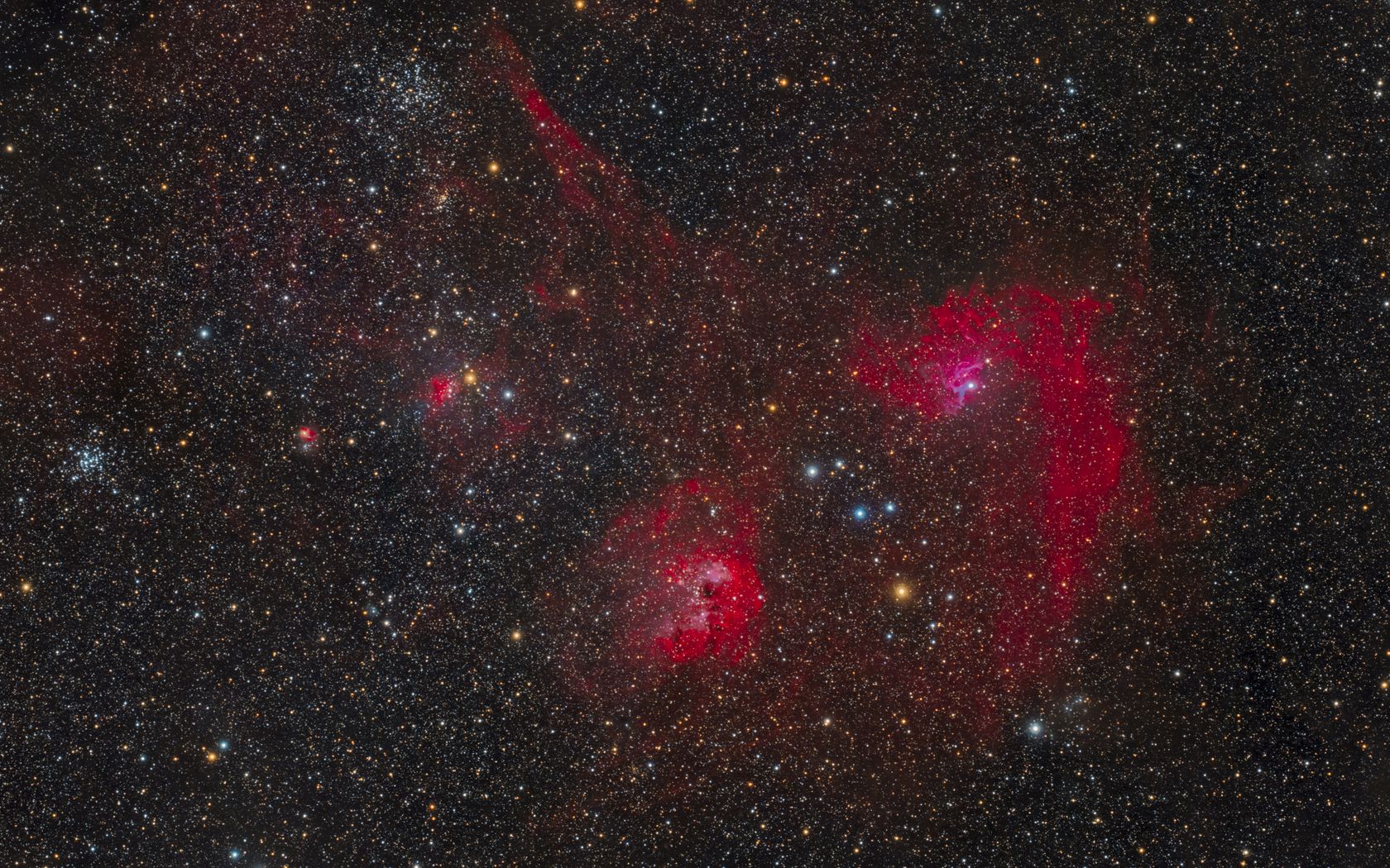 1680x1050 Wallpaper constellations, nebula, space, stars