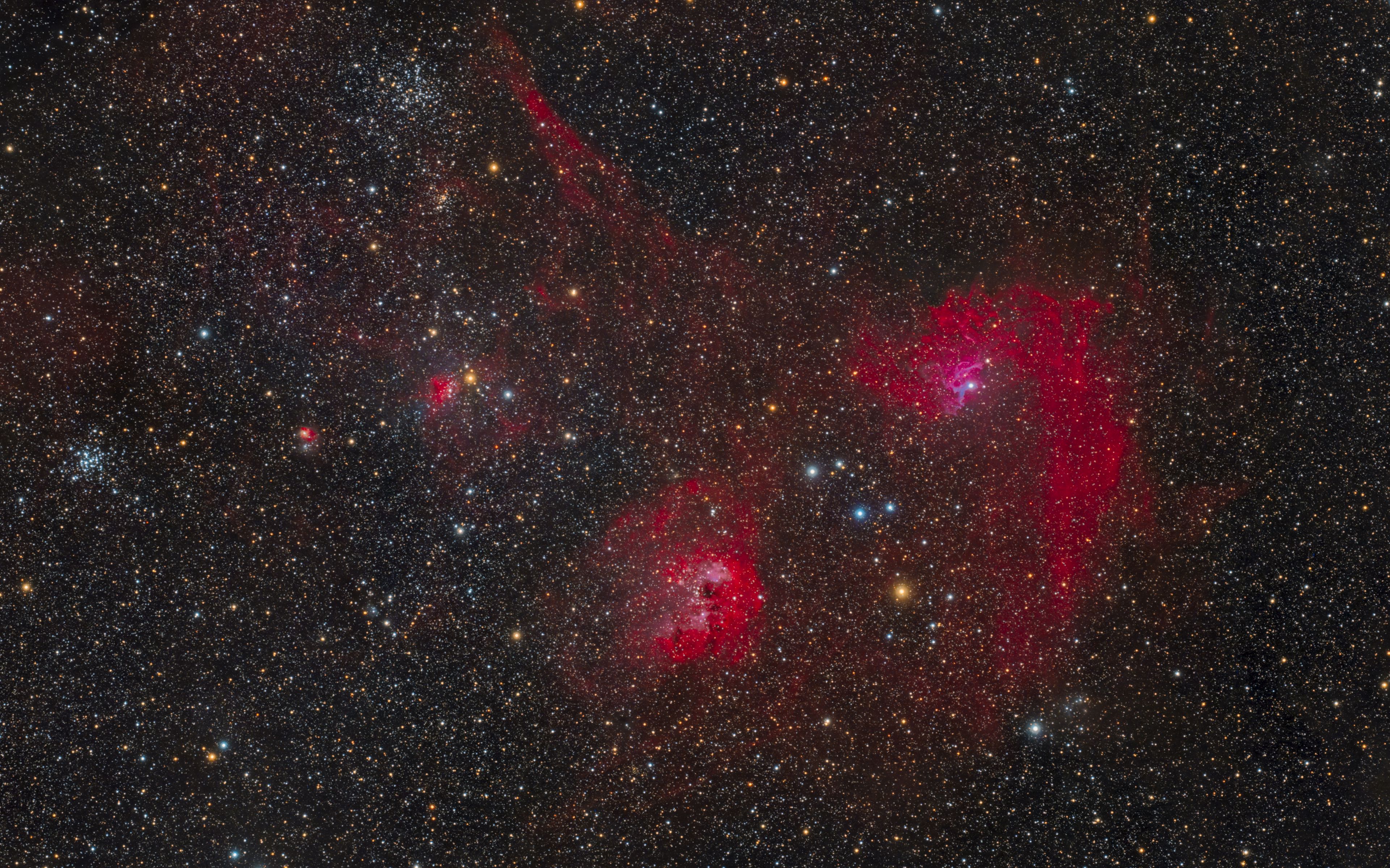 3840x2400 Wallpaper constellations, nebula, space, stars