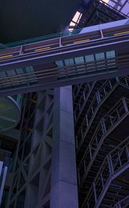 Preview wallpaper construction, bridge, architecture, bottom view