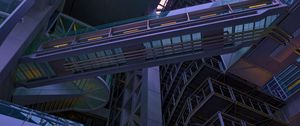Preview wallpaper construction, bridge, architecture, bottom view