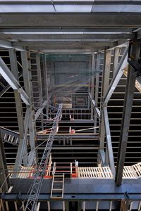 Preview wallpaper construction, frame, metal, beams, stairs, architecture