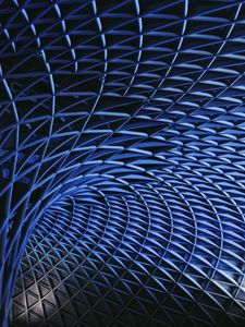 Preview wallpaper construction, metal, architecture, blue
