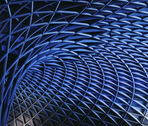 Preview wallpaper construction, metal, architecture, blue