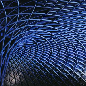 Preview wallpaper construction, metal, architecture, blue