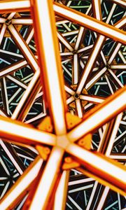 Preview wallpaper construction, structure, lines, glow, abstraction