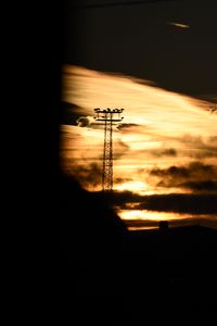 Preview wallpaper construction, sunset, sky, black