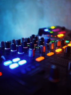 240x320 Wallpaper control panel, equipment, lights, technology, dark