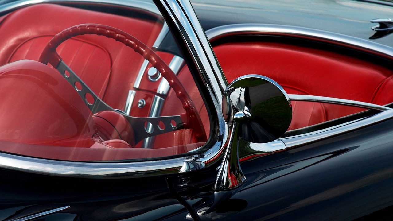 Wallpaper convertible, car, glass, mirrors, seats