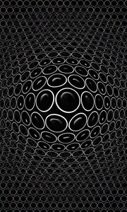 Preview wallpaper convex, embossed, realistic, 3d, circles, black