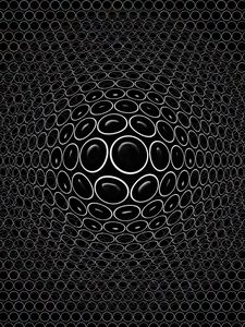 Preview wallpaper convex, embossed, realistic, 3d, circles, black