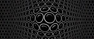 Preview wallpaper convex, embossed, realistic, 3d, circles, black