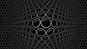 Preview wallpaper convex, embossed, realistic, 3d, circles, black