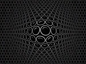 Preview wallpaper convex, embossed, realistic, 3d, circles, black