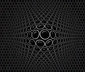 Preview wallpaper convex, embossed, realistic, 3d, circles, black