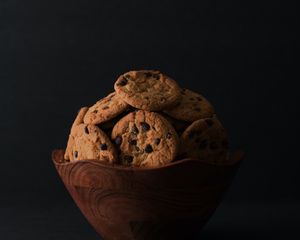 Preview wallpaper cookies, chocolate, pastries, bowl