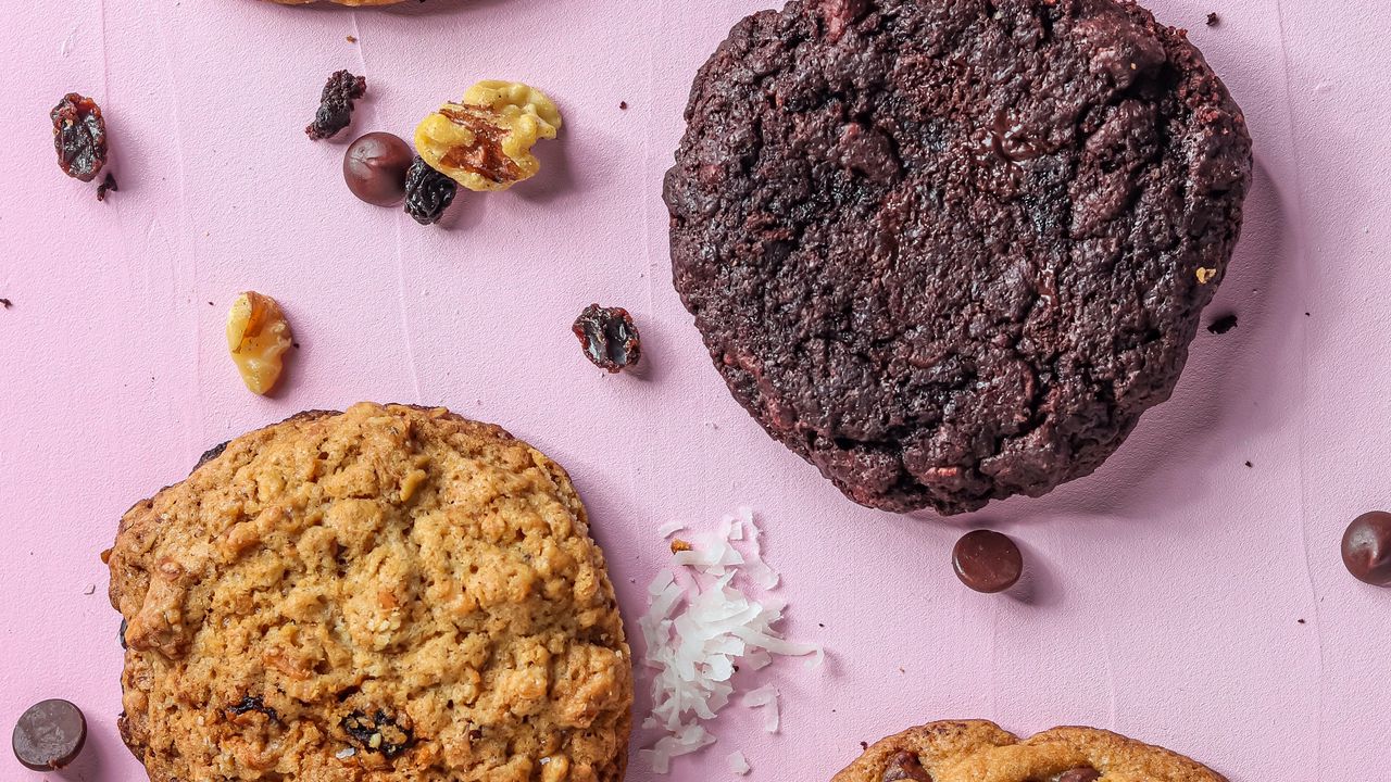 Wallpaper cookies, chocolate, raisins, dessert