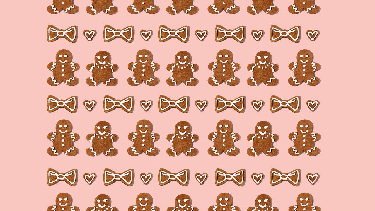 Wallpaper cookies, figurines, holiday, christmas, new year