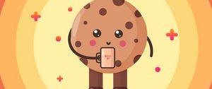 Preview wallpaper cookies, mug, boss, art, vector