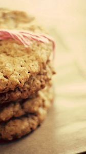 Preview wallpaper cookies, oat, batch, thread, pile