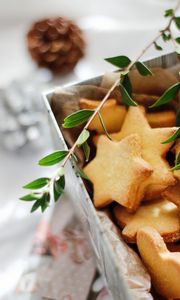 Preview wallpaper cookies, stars, branch, pastries, dessert