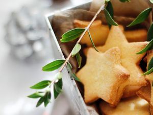 Preview wallpaper cookies, stars, branch, pastries, dessert