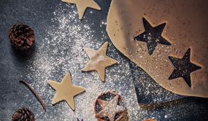 Preview wallpaper cookies, stars, cinnamon, cones, aesthetics