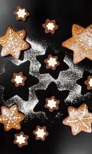Preview wallpaper cookies, stars, dessert, cooking, holidays