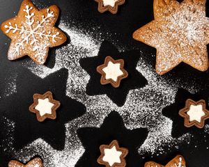 Preview wallpaper cookies, stars, dessert, cooking, holidays