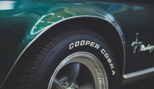 Preview wallpaper cooper cobra, machine, wheel, tire