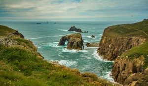 Preview wallpaper cornwall, england, ocean, reefs