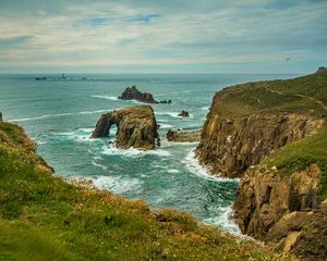 Preview wallpaper cornwall, england, ocean, reefs