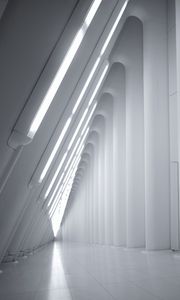 Preview wallpaper corridor, building, architecture, white, modern