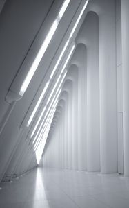 Preview wallpaper corridor, building, architecture, white, modern