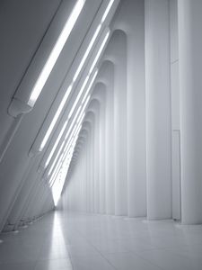 Preview wallpaper corridor, building, architecture, white, modern