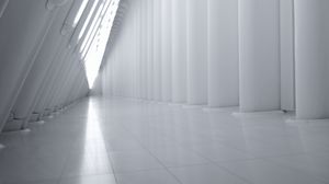 Preview wallpaper corridor, building, architecture, white, modern