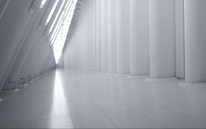 Preview wallpaper corridor, building, architecture, white, modern