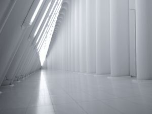 Preview wallpaper corridor, building, architecture, white, modern