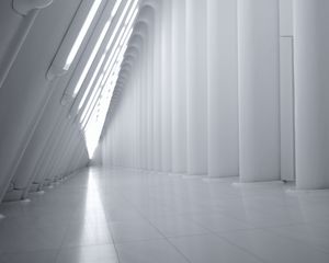 Preview wallpaper corridor, building, architecture, white, modern