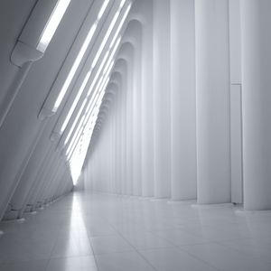 Preview wallpaper corridor, building, architecture, white, modern