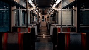 Preview wallpaper corridor, carriage, seats, subway