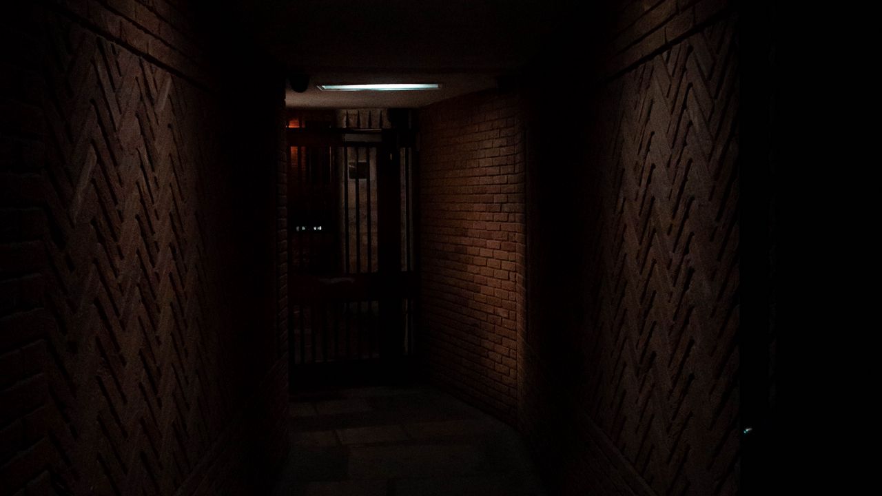Wallpaper corridor, dark, darkness