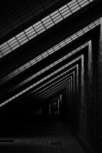 Preview wallpaper corridor, door, bw, architecture, building, dark