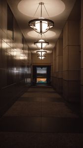Preview wallpaper corridor, interior, chandeliers, light, design