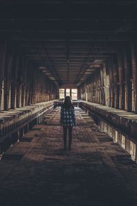 Preview wallpaper corridor, man, abandoned, room