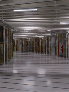 Preview wallpaper corridor, paintings, light, museum
