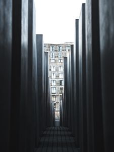 Preview wallpaper corridor, passage, architecture, building, pillars