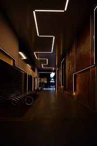 Preview wallpaper corridor, passage, building, lighting, backlight