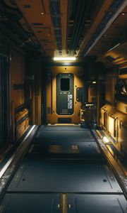 Preview wallpaper corridor, premise, modular environment, sci-fi