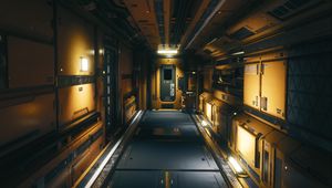 Preview wallpaper corridor, premise, modular environment, sci-fi