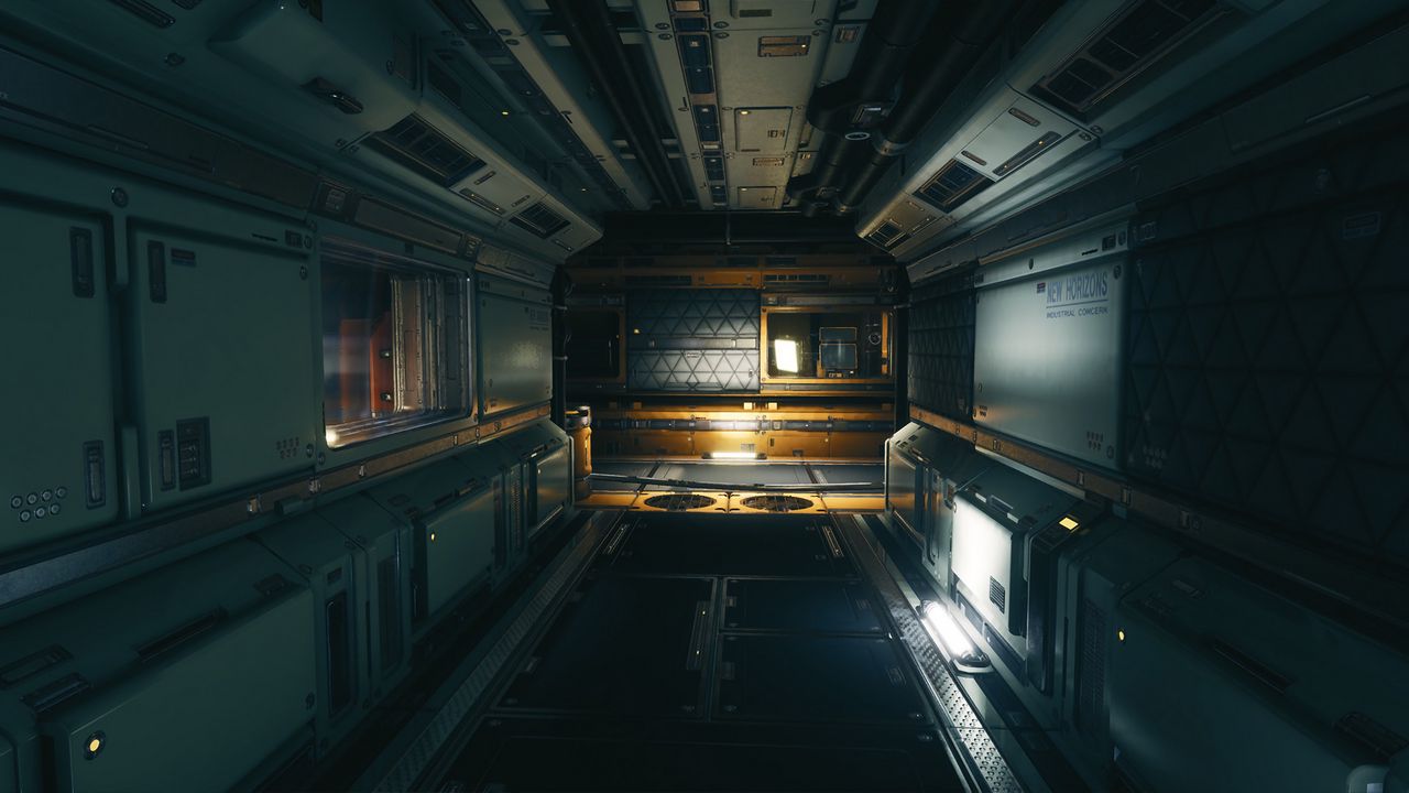 Wallpaper corridor, premise, modular environment, sci-fi, space